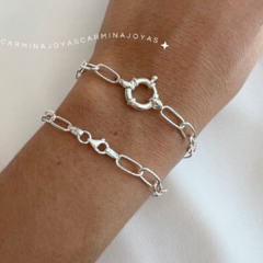 PULSERA PLATA 925 FORCET CIERRE MOSQUETÓN en internet