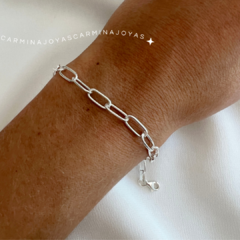 pulsera plata 925 eslabón forcet y cierre marinero