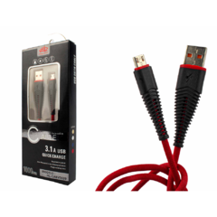 Cable de datos mcro USB universal V8 recubierto de tela CABV5639 - Heng Lian