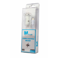 Cargador para auto con cable micro USB V8 CARG6780