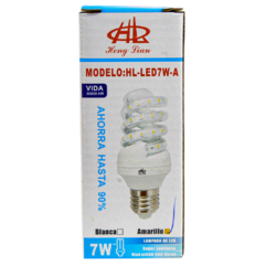 Foco LED de espiral 7watts luz blanca LED7W-A - tienda en línea