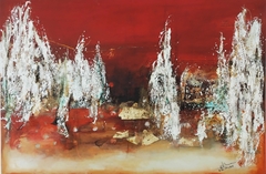 Un Río liso y dorado 80 x 120 cm