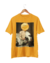 Camiseta amarela Black tshirt Bacchus Baloon Smiley 100% algodão Artilo