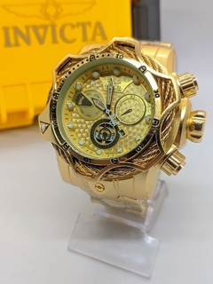 Relógio Invicta Reserve Venon Dourado Fundo Dourado - comprar online