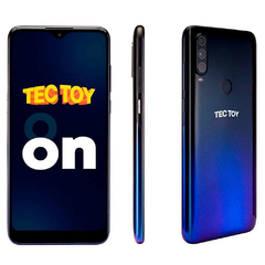 Smartphone TecToy On 128GB Azul 4GB RAM Tela 6,22'' Câm. Tripla Selfie 8MP + Fone Bluetooth - comprar online