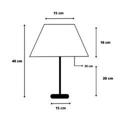 Kit 02 Abajur para Quarto Espelho na Base - comprar online