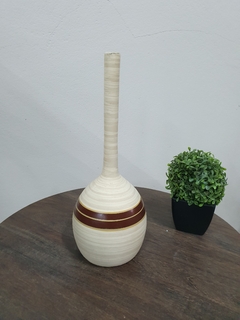 Vaso para Decoração Cerâmica Listrado - comprar online