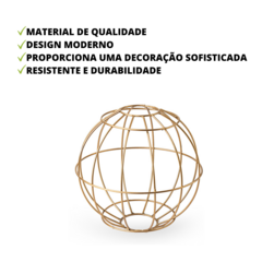 Globo Decorativo de Ferro Pintura Dourada Aramado na internet