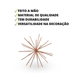 Kit 02 Escultura Ouriço Decorativo de Ferro Aramado Rose Gold na internet