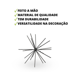 Ouriço Escultura de Ferro Decorativo Artesanal - comprar online