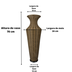 Trio de Vaso Decorativo Urca Junco Sintético - loja online