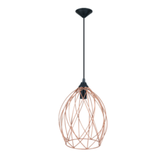 Pendente de Teto Design Moderno Ferro Aramado Rose Gold