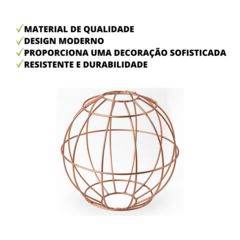 Globo de Ferro Rose Gold Peça Decorativa Estilo Moderno na internet