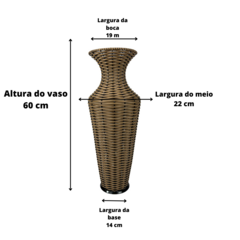 Kit 02 Vasos Urcas de Chão Decorativos Junco Sintético - loja online