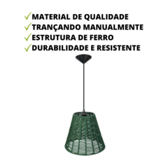 Luminária de Teto Corda Nautica Verde Área Gourmet - comprar online