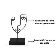Imagem do Kit 02 Estatueta Face Decorativo Ferro Estilo Moderno