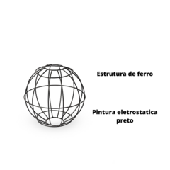 Globo Aramado Decoração em Ferro Design Moderno - loja online