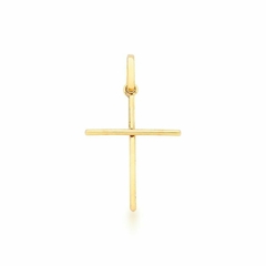 Pingente cruz lisa em ouro 18k