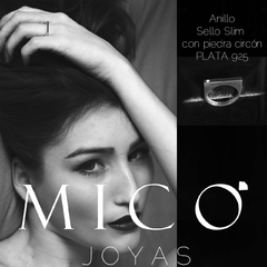 ANILLO SELLO SLIM CON CIRCÓN - tienda online