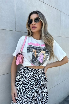 Camiseta feminina estampada Let´s go bear - Luiza Moraes Moda e Acessórios
