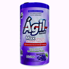 Ágil Multi MAX - Lavanda (Lenços Desinfetantes Para Multisuperfícies)