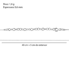 Corrente Prata Veneziana V12 0,6mm