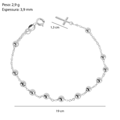 Pulseira Terço 4mm Bolinha c/ Cartier na internet