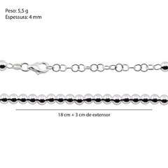 Imagem do Corrente Prata Esferas 4mm