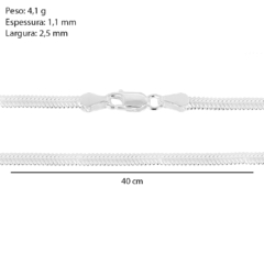 Imagem do Corrente Prata Snake 2,5mm