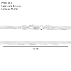 Corrente Prata Snake 2,5mm