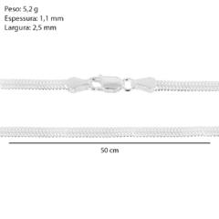 Corrente Prata Snake 2,5mm - comprar online