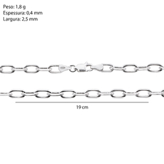 Corrente Prata Cartier 2,5mm na internet