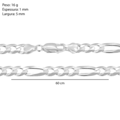 Corrente Prata Fio 3x1 5mm