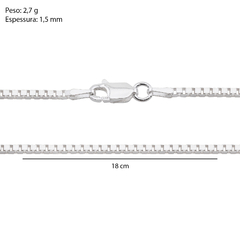 Corrente Prata Veneziana V32 1,5mm na internet