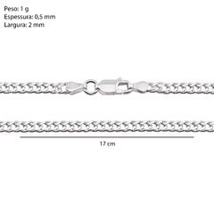 Corrente Prata Grumet Fio Duplo 2mm - loja online