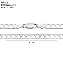 Corrente Prata Grumet Quadrada 2,5mm - comprar online