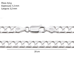 Corrente Prata Grumet Quadrada 3,2mm - comprar online