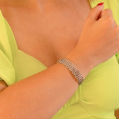 Bracelete Prata Envelhecida Trabalhada - comprar online