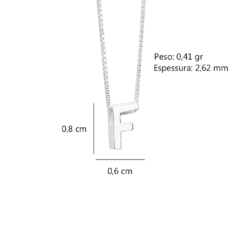 Colar Prata V12 Pingente Letra Lisa na internet
