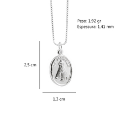 Pingente Prata Medalha Nossa Senhora 2,5x1,4cm na internet