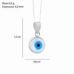 Pingente Prata Olho Grego 8 mm na internet