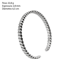 Bracelete Prata Fio Torcido 5mm - loja online