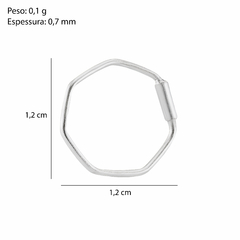 Piercing Prata Geométrico 12mm na internet