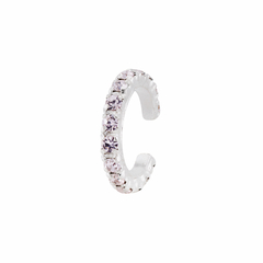 Piercing Fake Prata Com Zircônia White 2mm