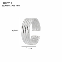 Piercing Prata Fio 5 Aros 3mm na internet