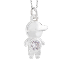 Pingente Menino Zirconia Cristal