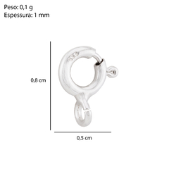 Fecho Prata Boia 5mm - comprar online