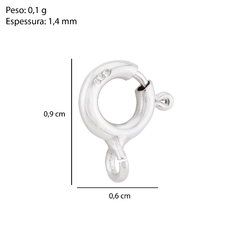 Fecho Prata Boia 6mm - comprar online