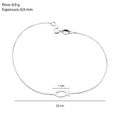 Tornozeleira Prata Veneziana c/ Peixinho Vazado na internet