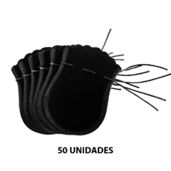 Kit Saquinhos de Veludo Linha Luxo 7X10 Preto - loja online